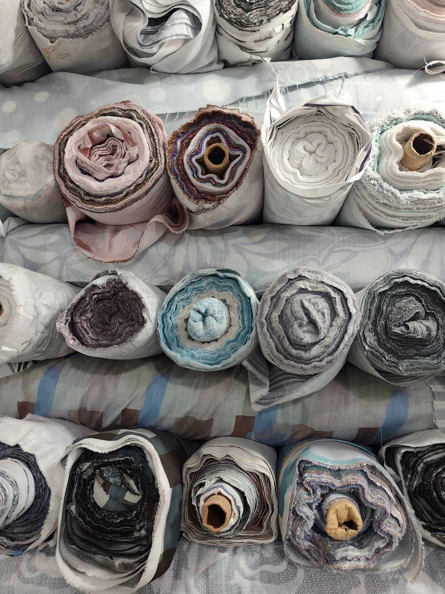 Vibrant multicoloured rexine material rolls